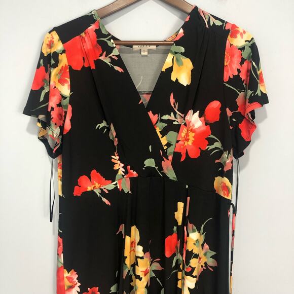 Gilli Women's V-Neck Floral Mini Dress Multicolor Size M - Picture 3 of 9